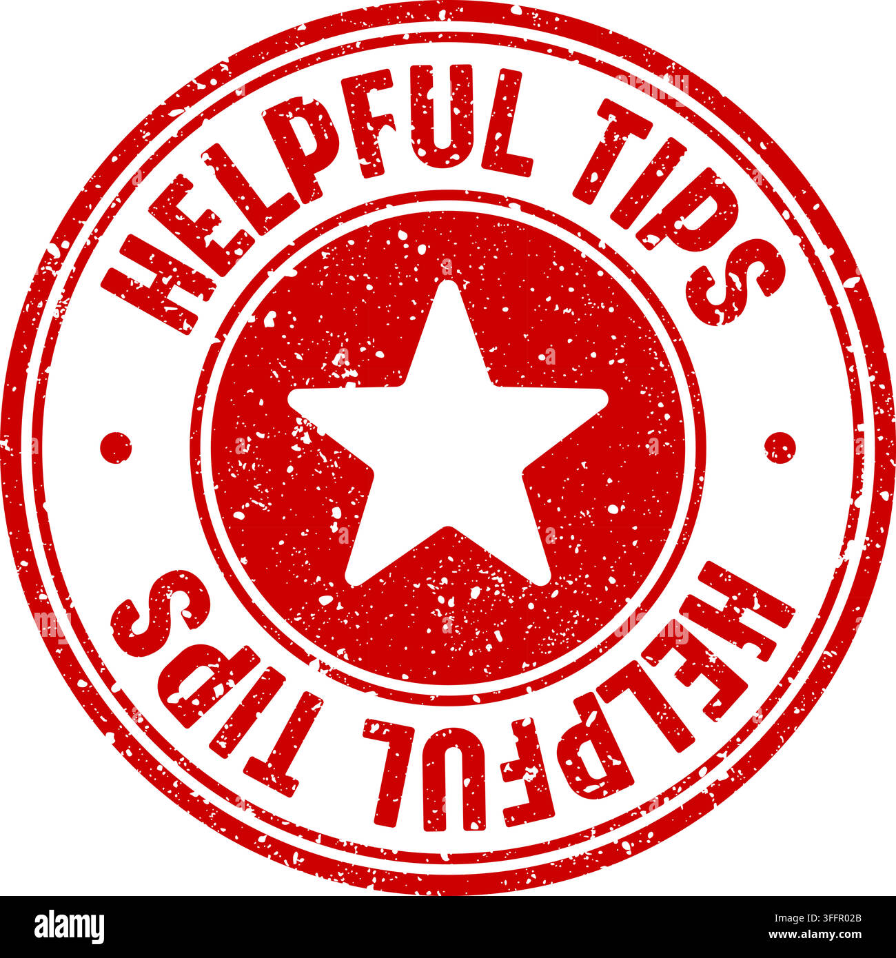 helpful tips stamp. helpful tips red round rubber stamp on transparent background Stock Vector