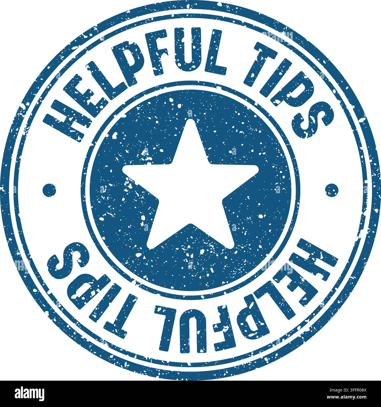 helpful tips stamp. helpful tips blue round rubber stamp on transparent background Stock Vector