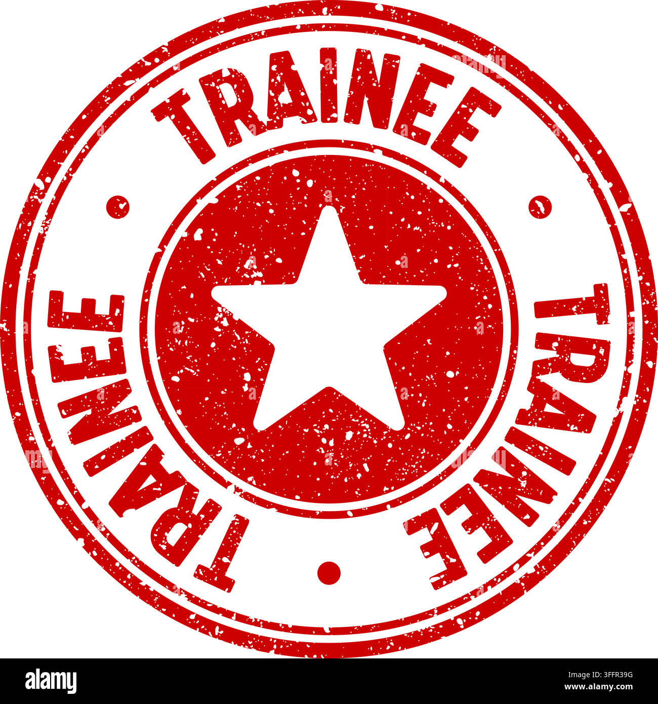 trainee stamp. trainee red round rubber stamp on transparent background Stock Vector