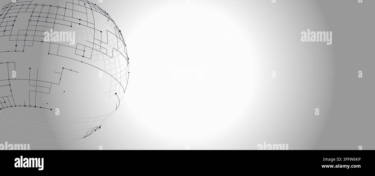Tech Globe vector background with balanced copy space for microstock and commercial design projects. Stock Vector