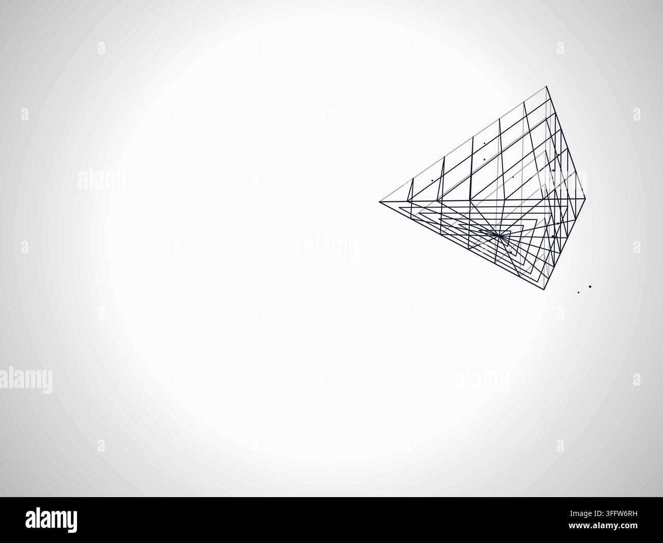 Wire Pyramid vector background with balanced copy space for microstock and commercial design projects. Stock Vector