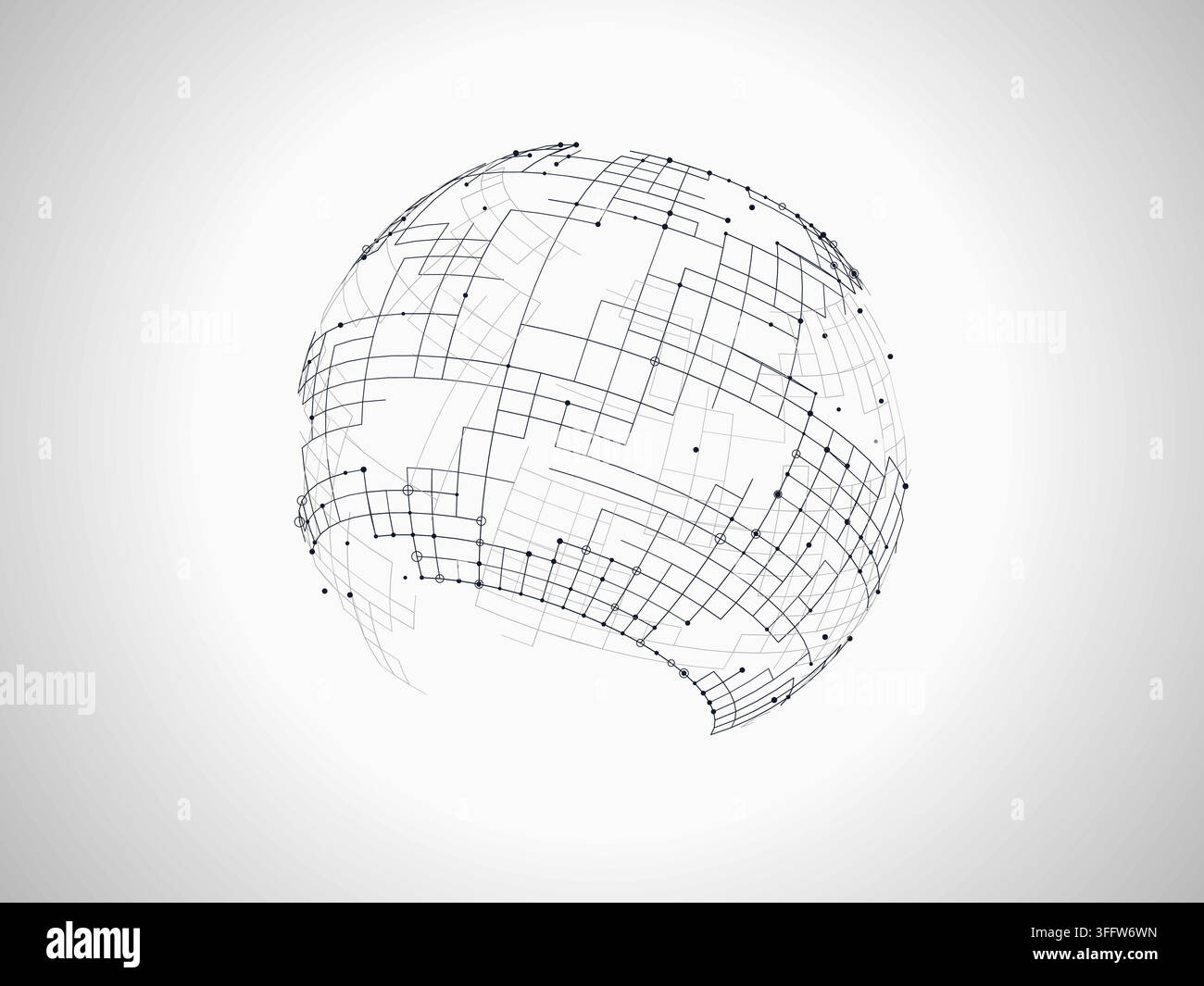 Tech Globe vector background with crisp scalable linework for microstock and commercial design projects. Stock Vector