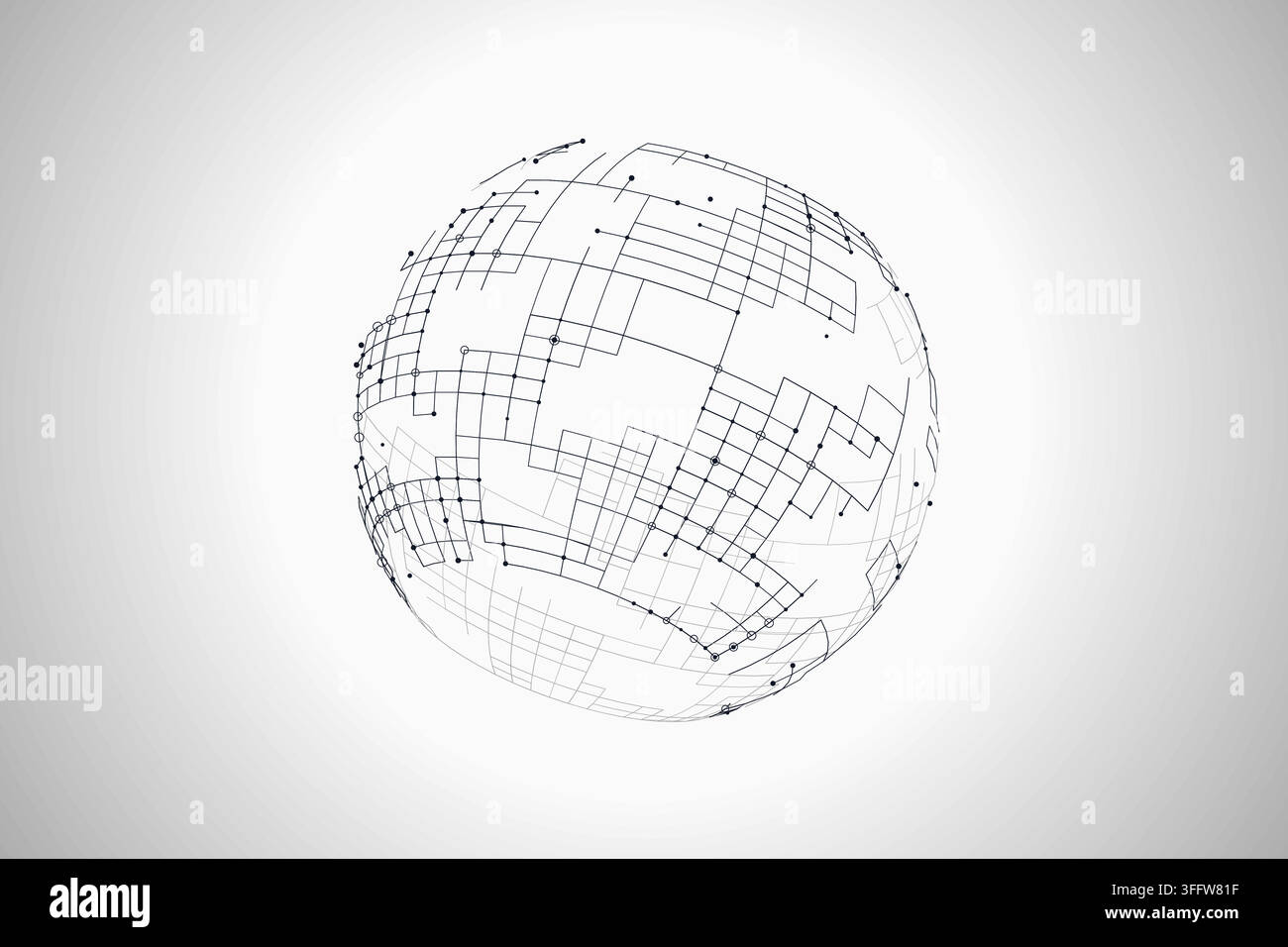 Tech Globe vector background with minimal abstract composition for microstock and commercial design projects. Stock Vector