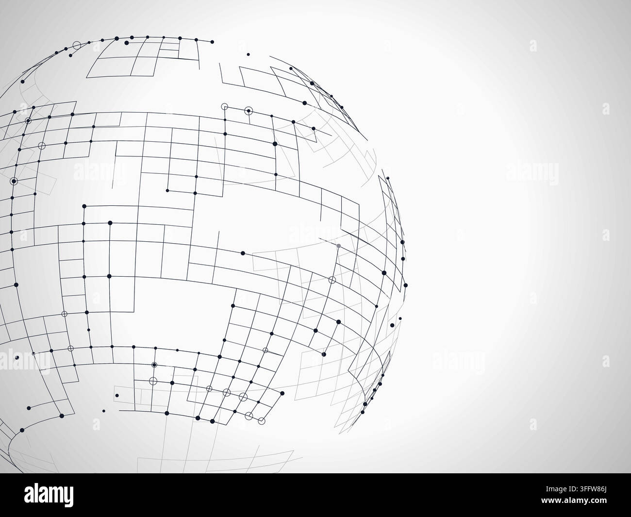 Tech Globe vector background with crisp scalable linework for microstock and commercial design projects. Stock Vector
