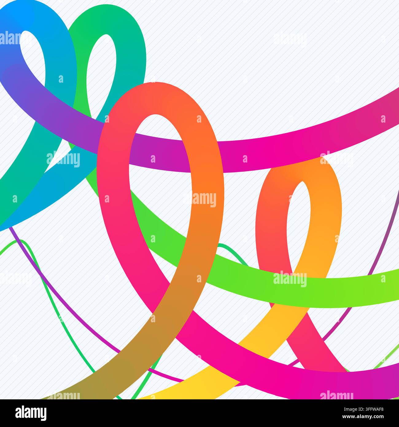 Decorative bright gradient zigzag bands illustration for editorial graphics, creative layouts, and modern visual branding. Stock Vector