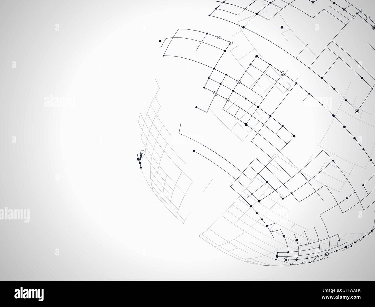 Decorative tech globe illustration for branding projects, creative layouts, and modern visual branding. Stock Vector