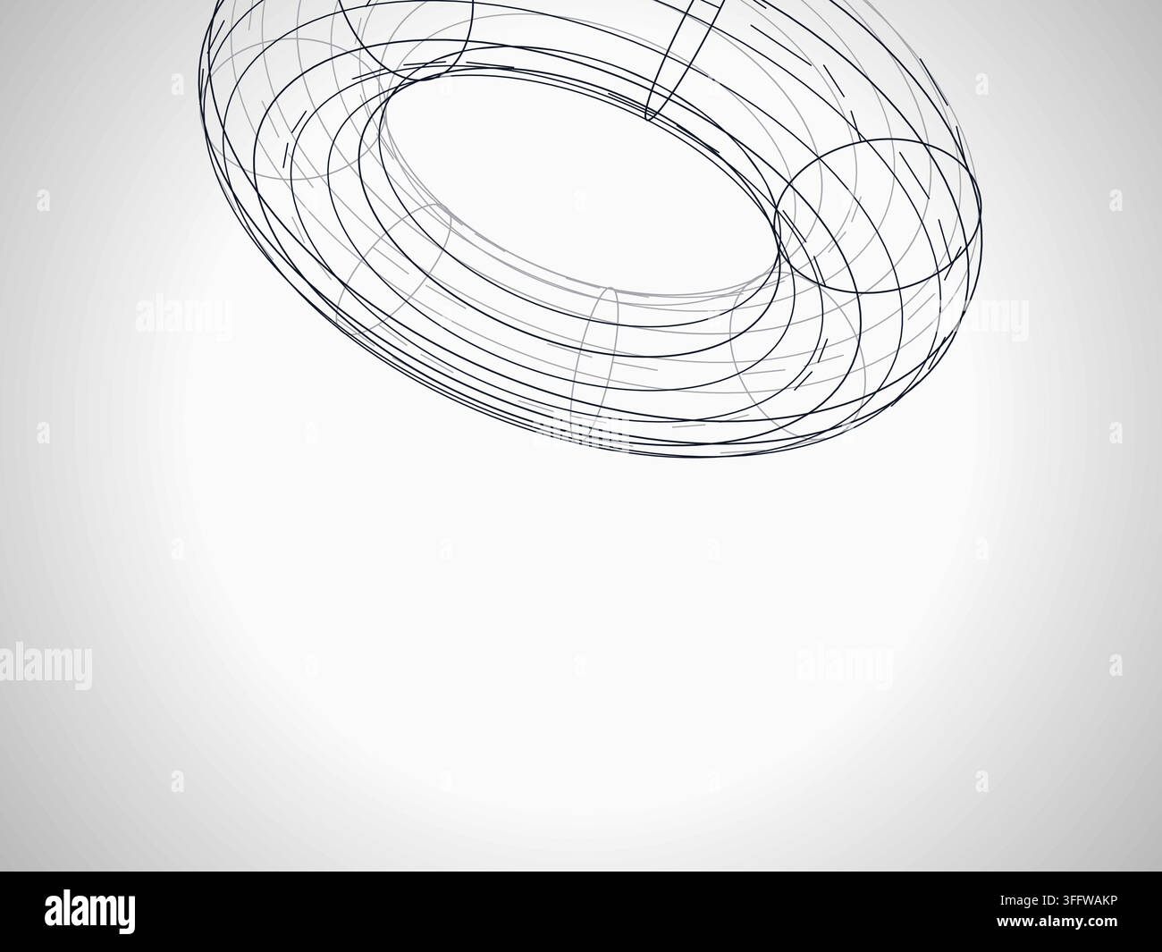 Wire Torus vector background with crisp scalable linework for microstock and commercial design projects. Stock Vector