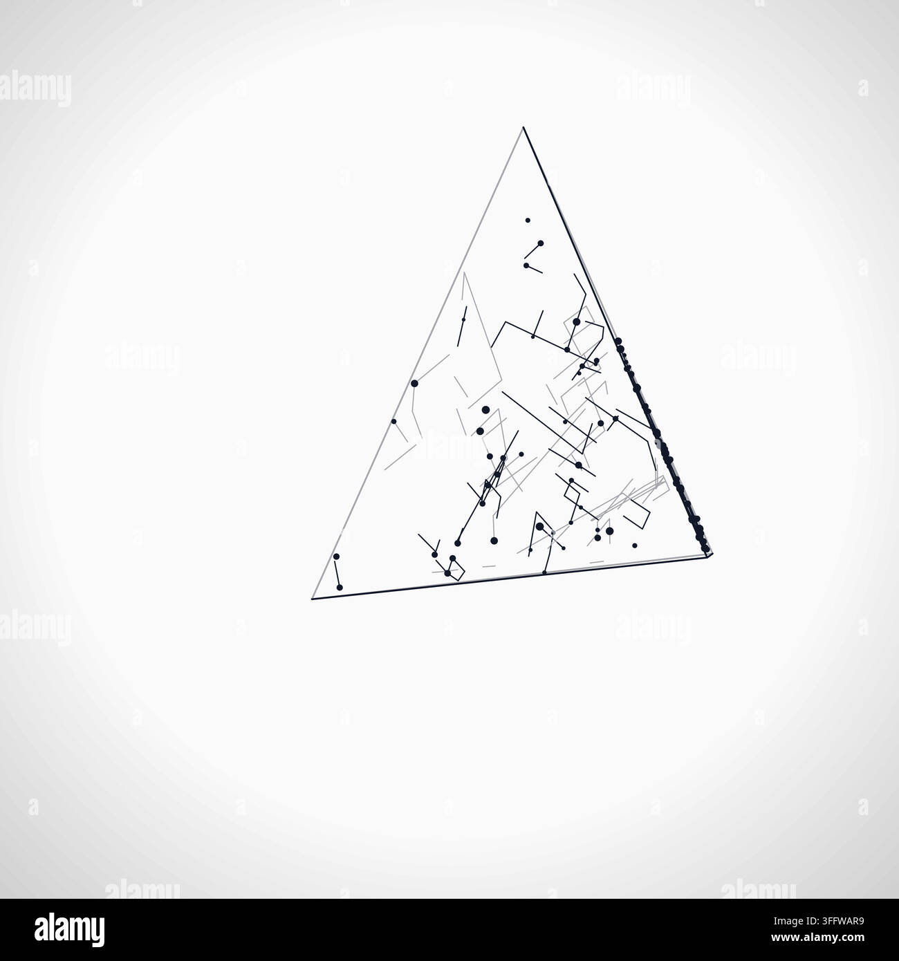 Wire Pyramid vector background with balanced copy space for microstock and commercial design projects. Stock Vector