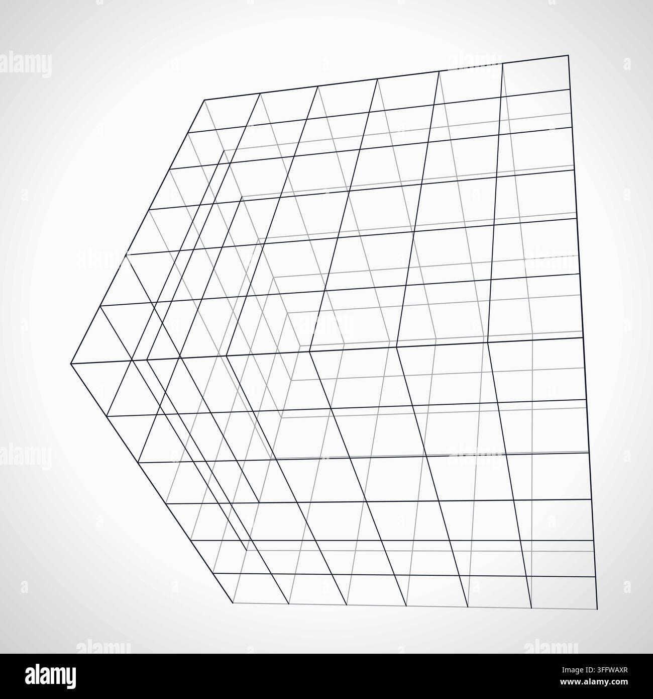 Wire Cube vector background with crisp scalable linework for microstock and commercial design projects. Stock Vector