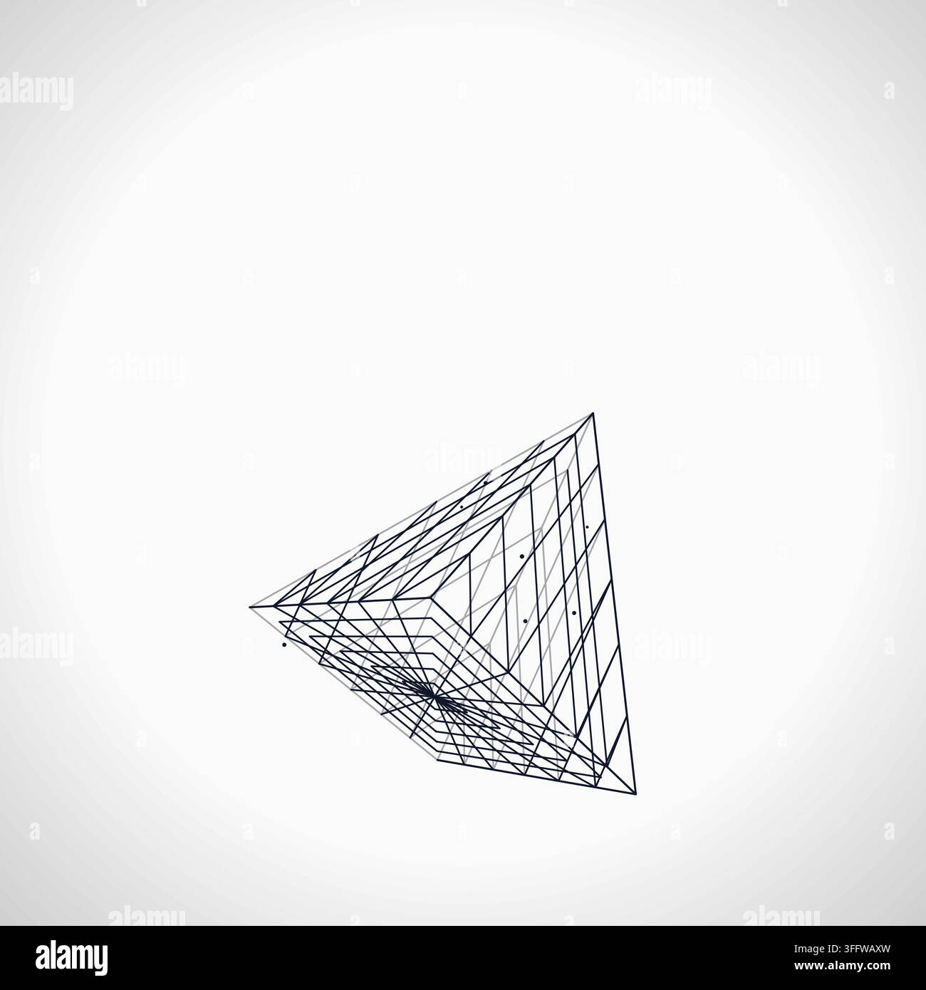 Wire Pyramid vector background with crisp scalable linework for microstock and commercial design projects. Stock Vector