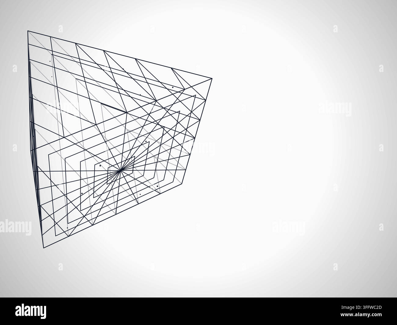 Wire Pyramid vector background with clean editable vector shapes for microstock and commercial design projects. Stock Vector