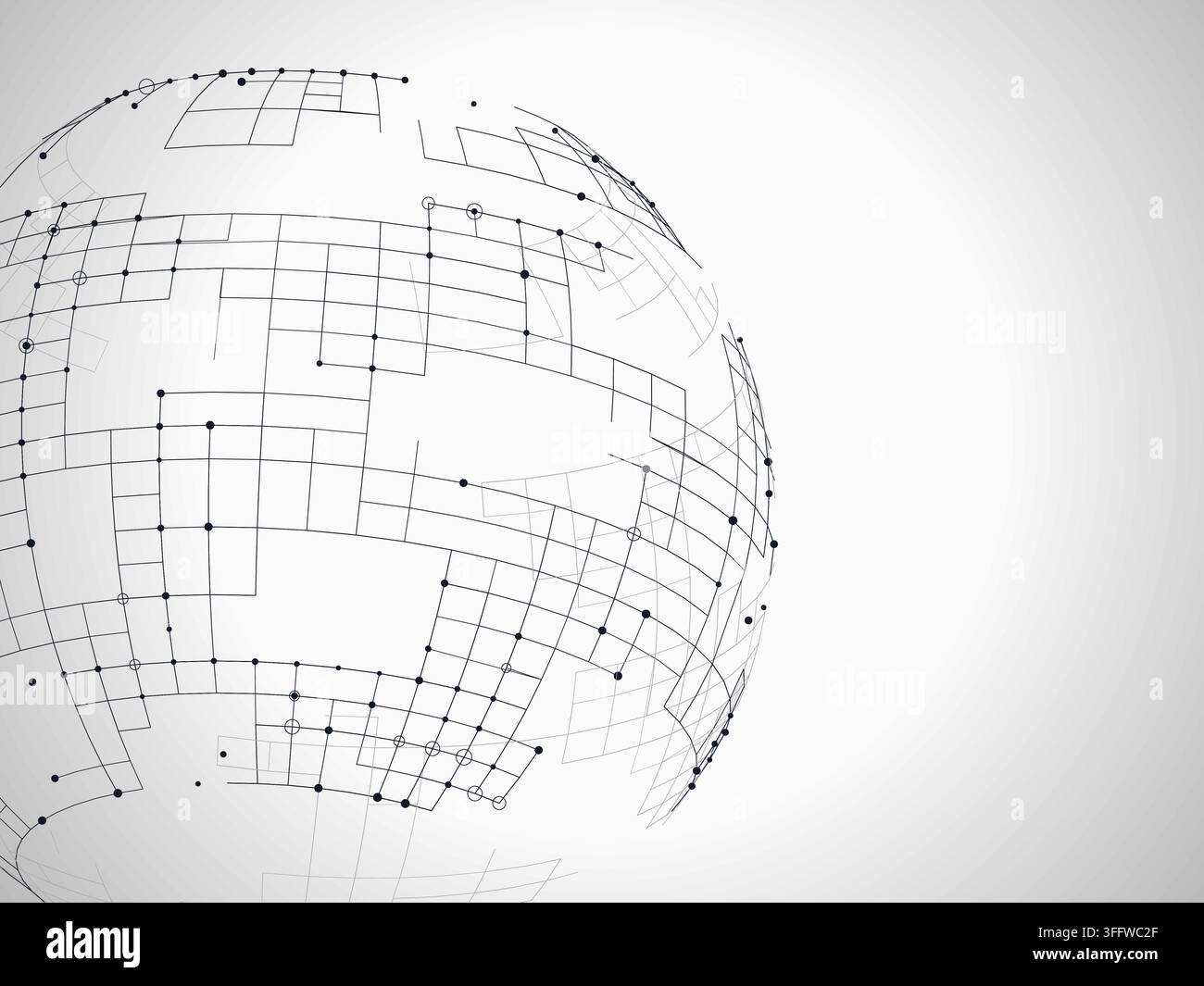 Tech Globe vector background with crisp scalable linework for microstock and commercial design projects. Stock Vector