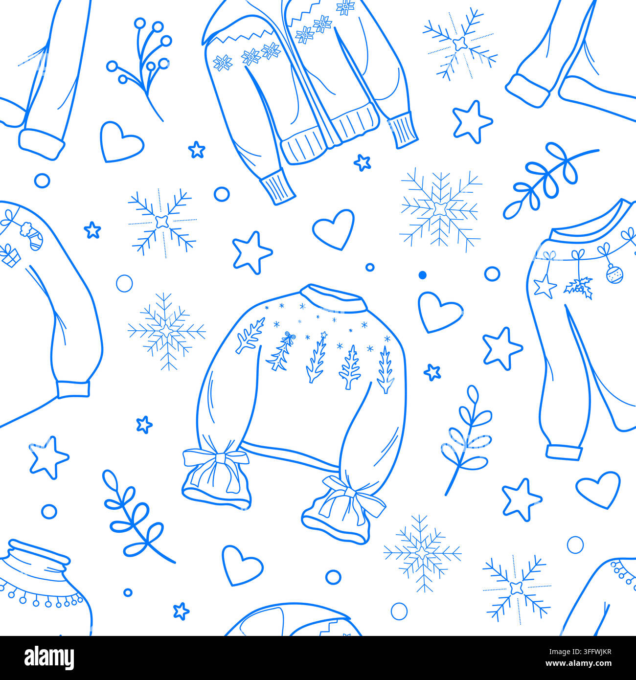 Winter sweater seamless pattern Stock Vector