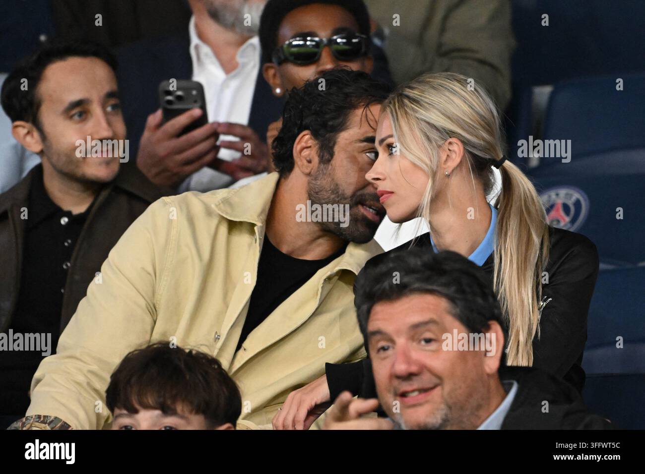 Yoann Huget Marion Rousse Attending The UEFA Champions League Match Yoann Huget Marion Rousse Attending The UEFA Champions League Match