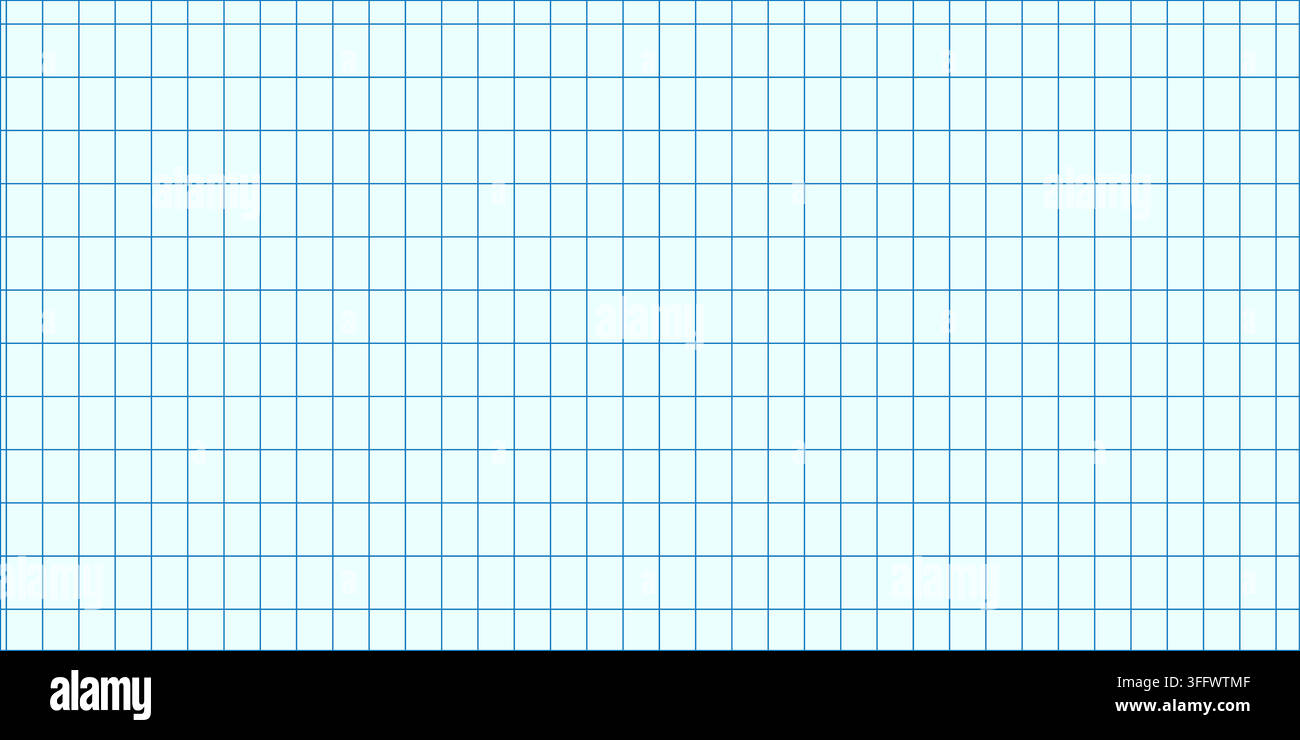 Blue notebook page with blueprint black graph seamless pattern. Thin square grid structure. Paper background for architectural plans and technical dra Stock Vector