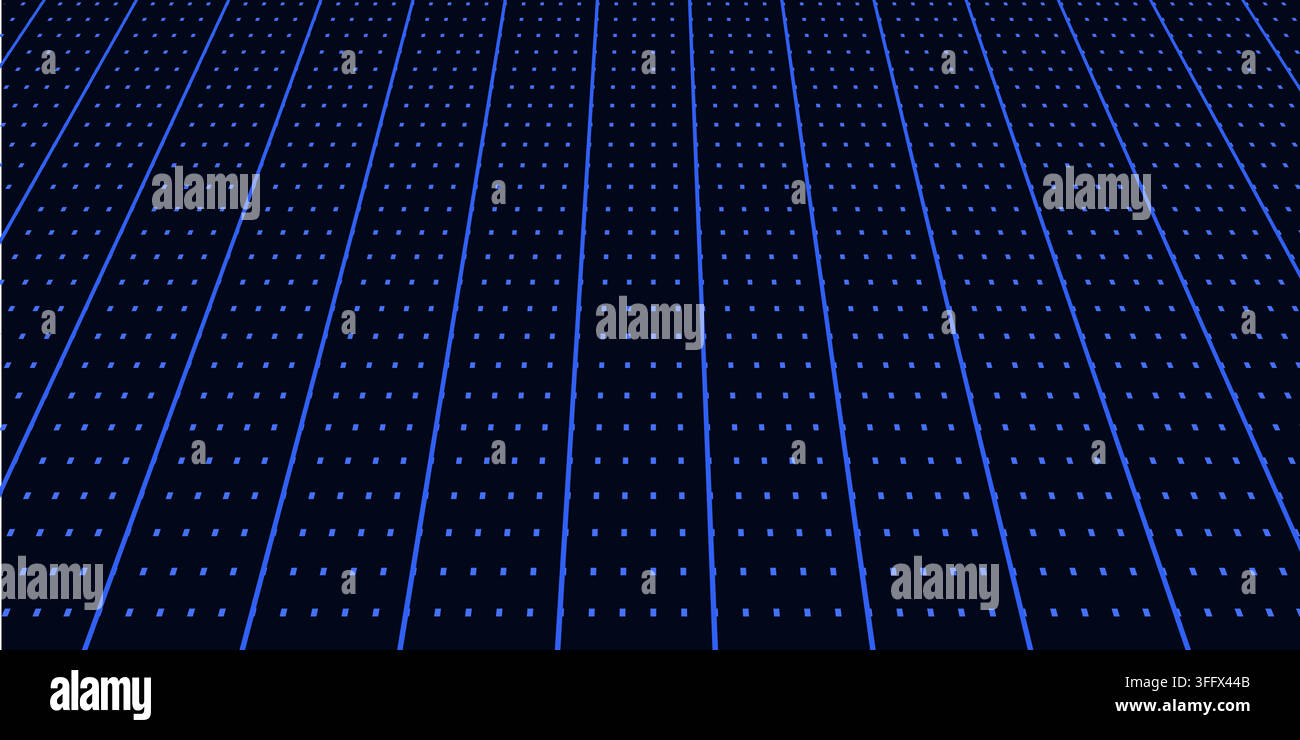 Blue perspective Virtual Technology User Interface HUD Grid. Science Fiction Theme Design, . Hi-Tech Bg. Vector Illustration.  3D FUI Backdrop Design Stock Vector