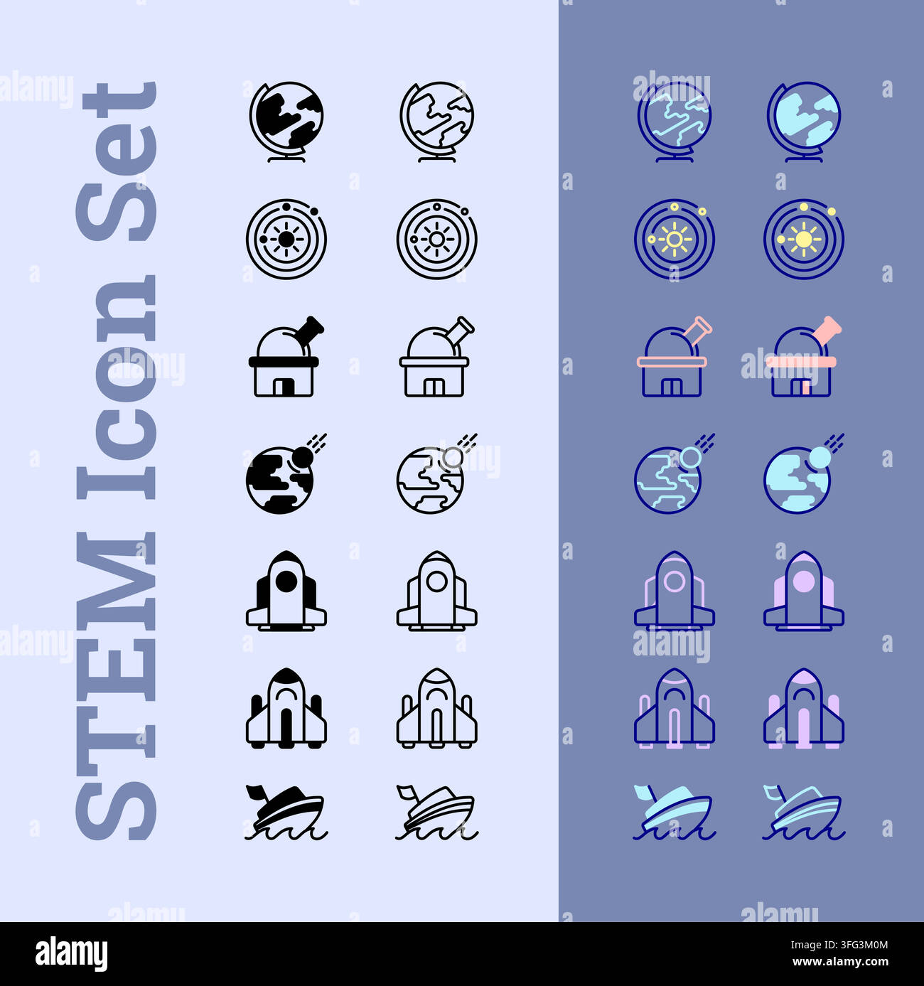 Innovative Ideas: STEM Icon Set Stock Vector