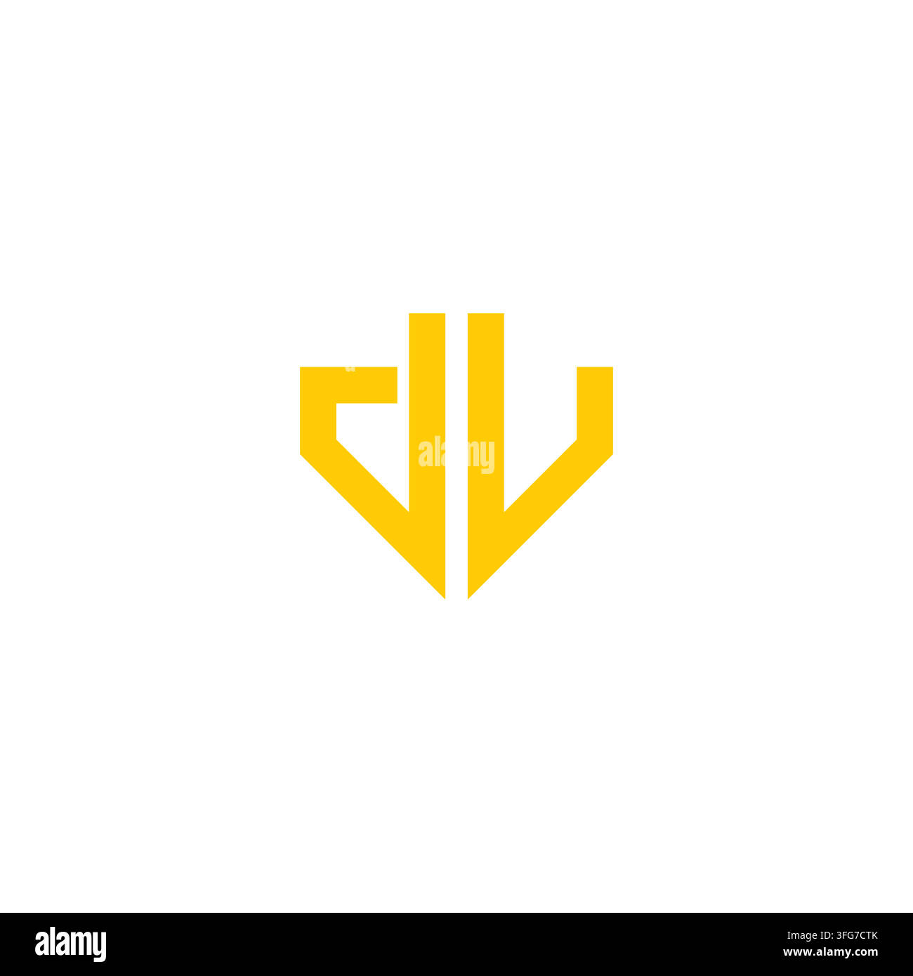 Initial Letter DV Logo Design. DV Icon vector Stock Vector
