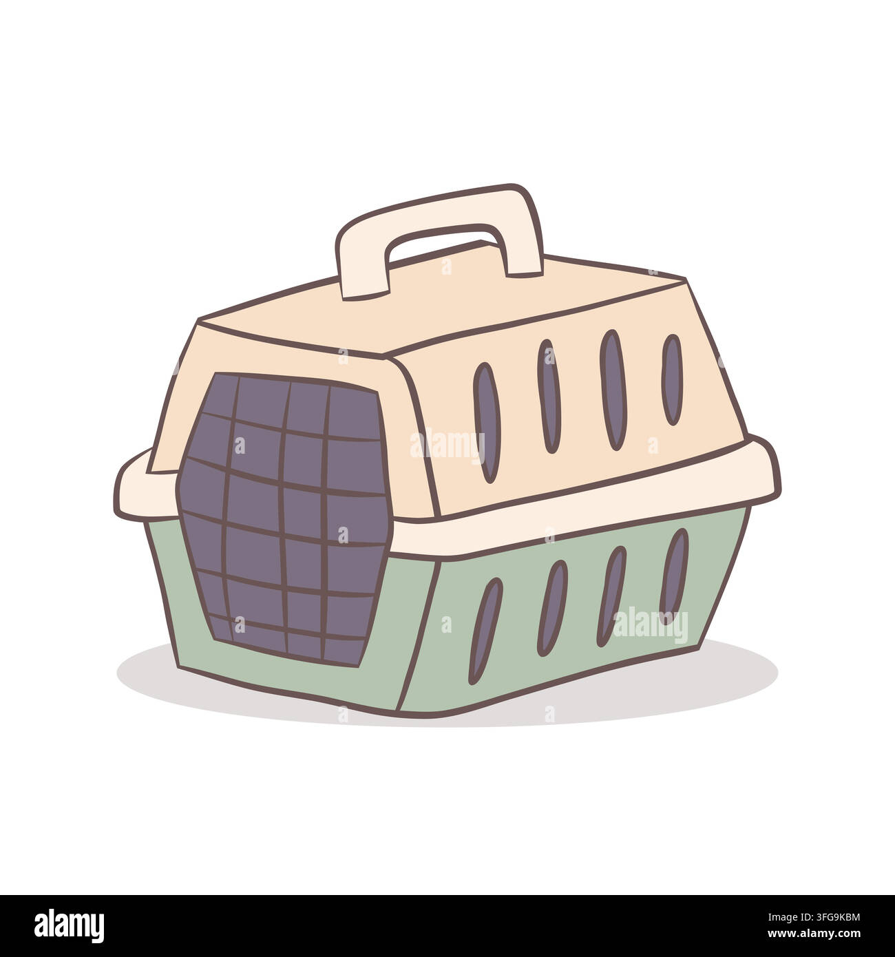 Vector illustration of a cat carrier Stock Vector