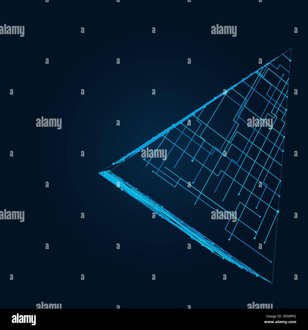 Wire Pyramid vector background with clean editable vector shapes for microstock and commercial design projects. Stock Vector