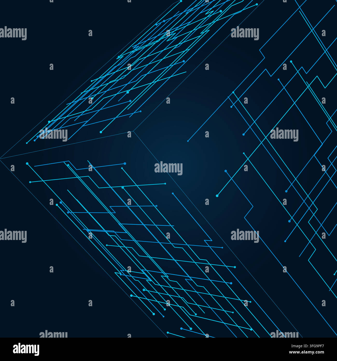 Wire Cube vector background with contemporary visual rhythm for microstock and commercial design projects. Stock Vector