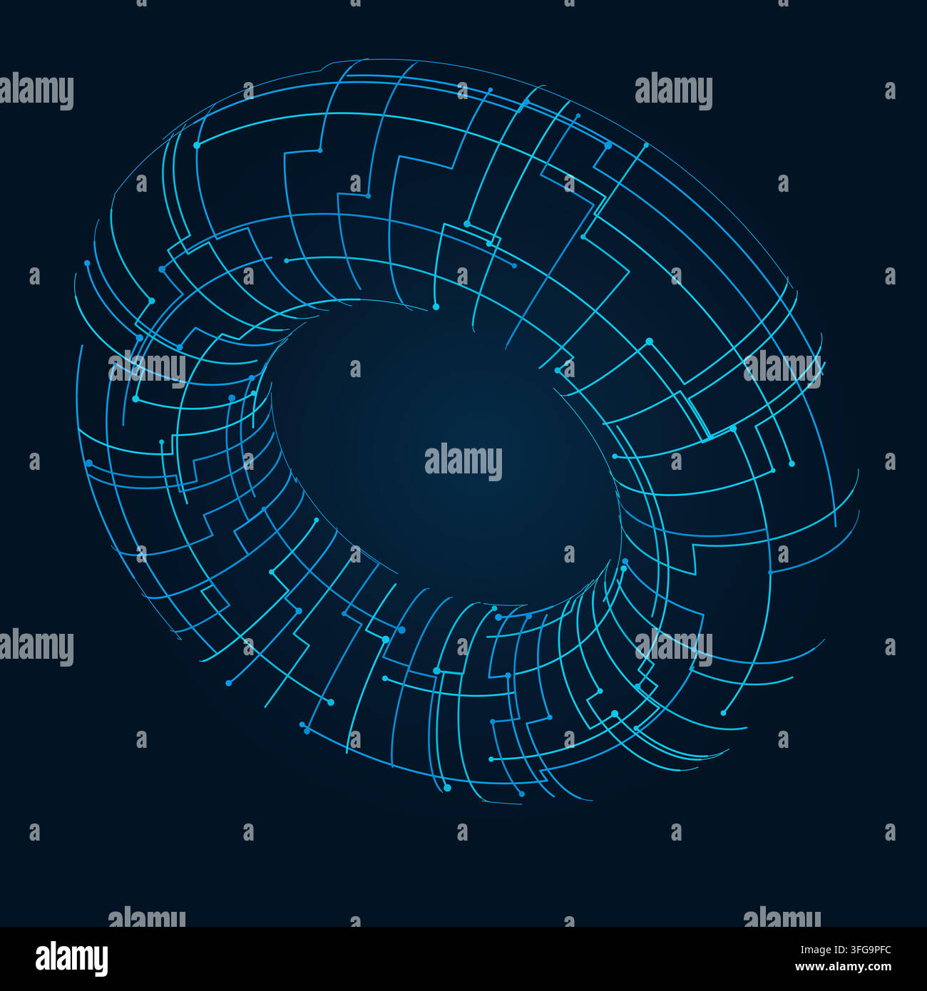 Wire Torus vector background with crisp scalable linework for microstock and commercial design projects. Stock Vector