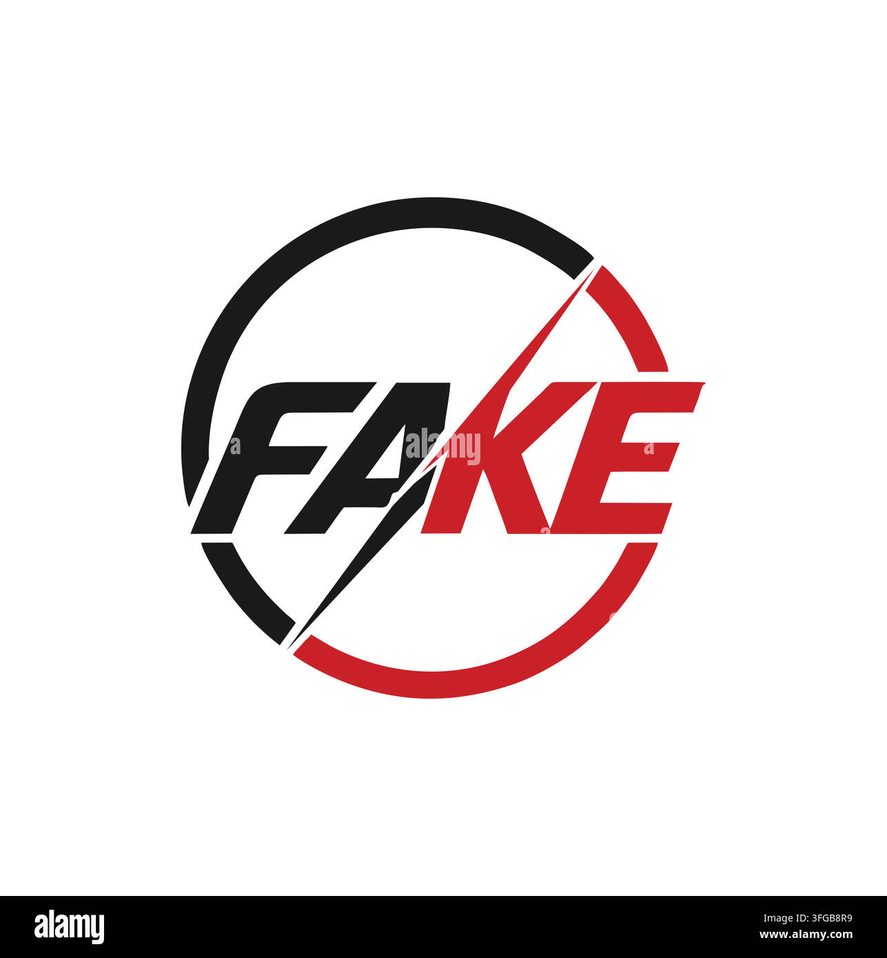 Modern Fake Stamp Circle Logo Design For Professional Security Verification Stock Vector