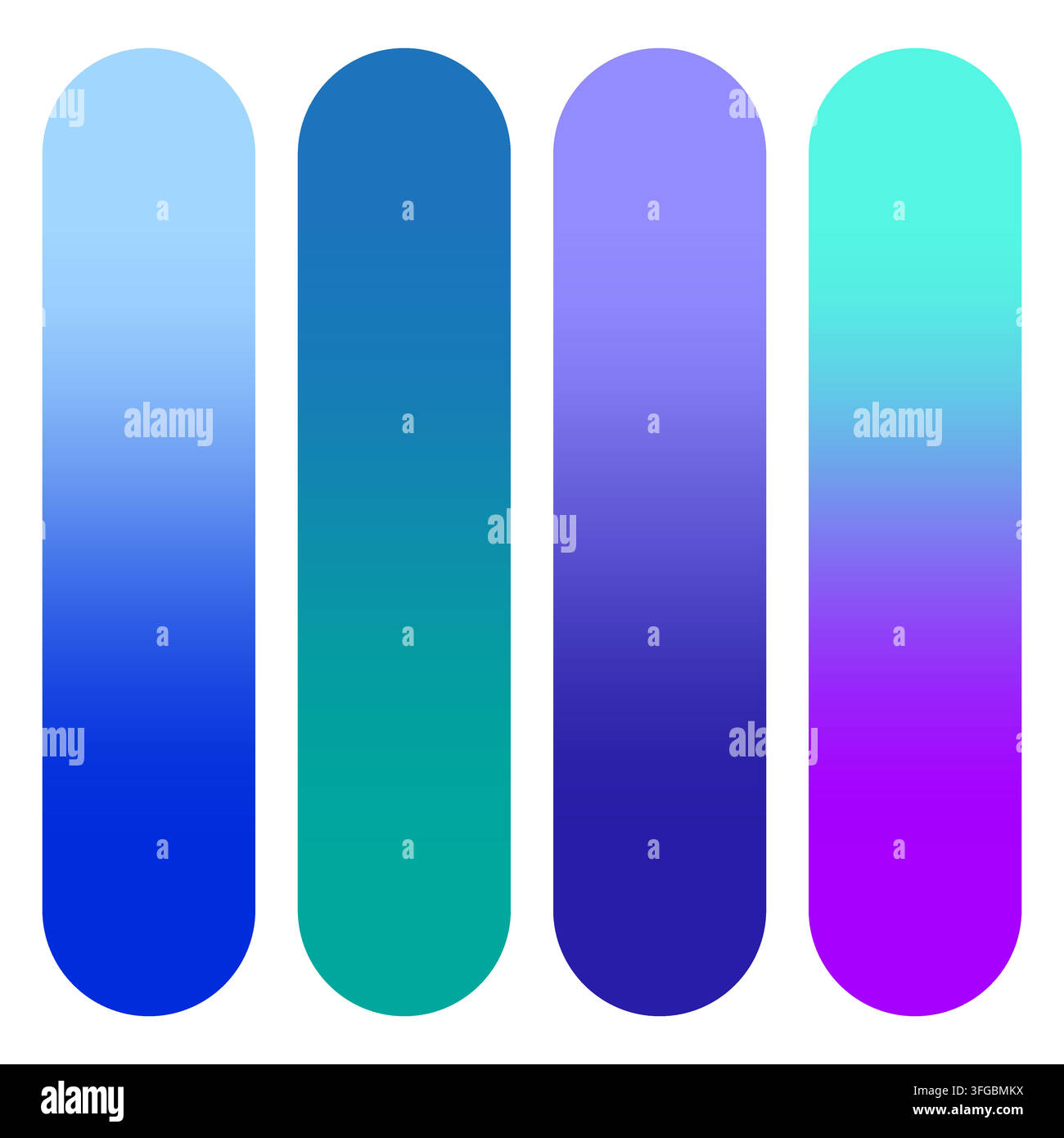 Abstract blue purple gradient vertical bar palette vector shape Stock Vector