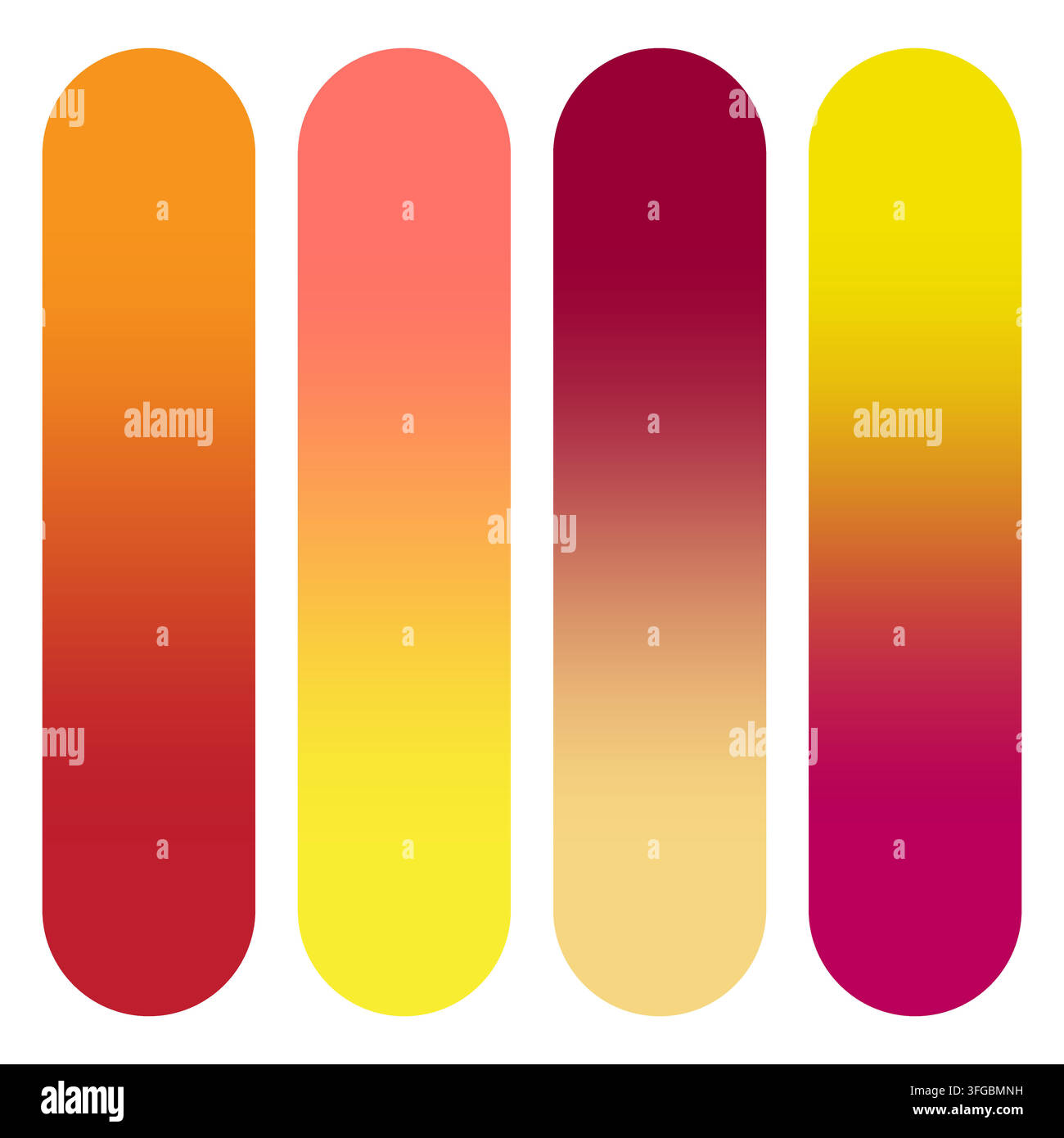 Abstract colorful gradient vertical bar palette vector shape Stock Vector