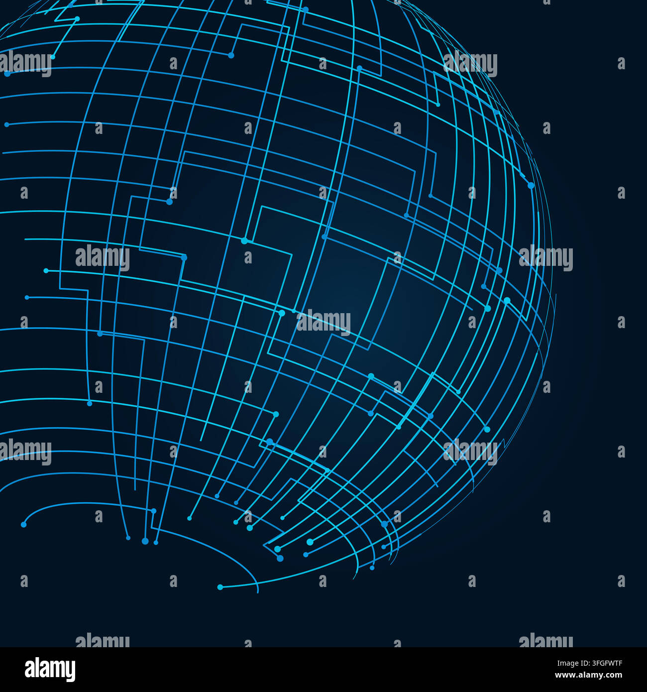 Tech Globe vector background with balanced copy space for microstock and commercial design projects. Stock Vector