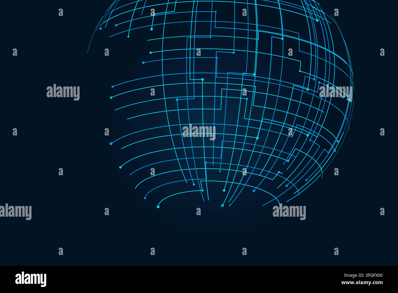 Abstract tech globe pattern with marketable vector styling for backgrounds, posters, and design templates. Stock Vector