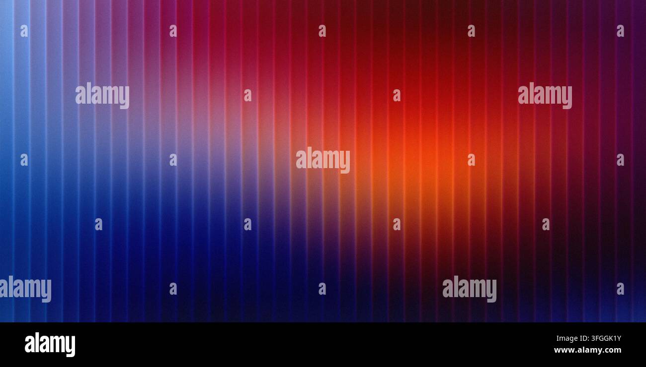 Vertical striped pattern creating smooth color transition from blue to red and purple Stock Photo