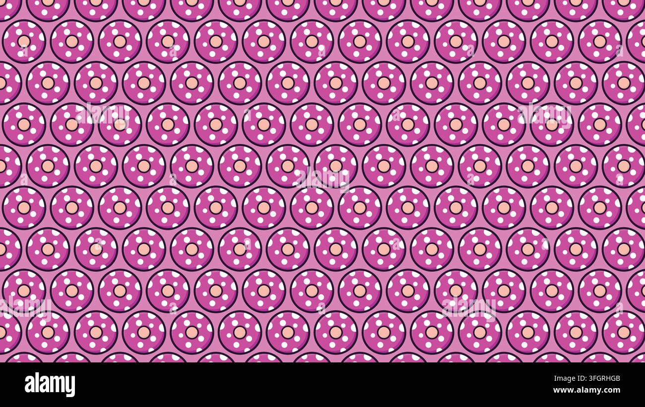Polka Dot Circle Pattern Flat Pink Background Vector Repeat Tile Design Stock Vector
