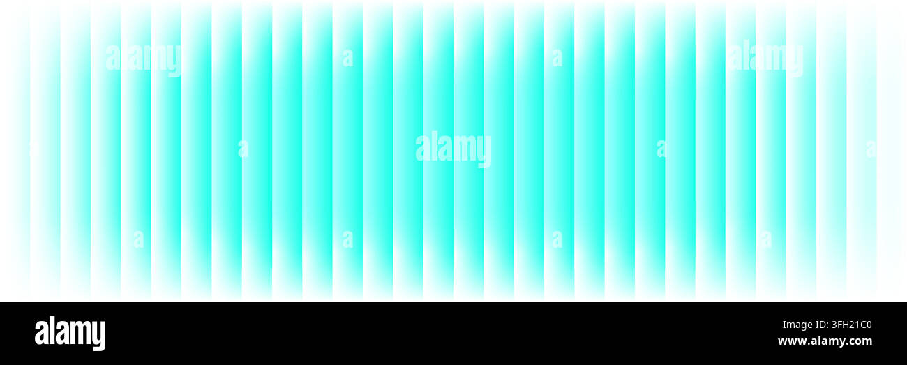 A minimalist abstract pattern featuring vertical cyan stripes with a soft gradient transition, creating a modern and clean design aesthetic. Stock Vector