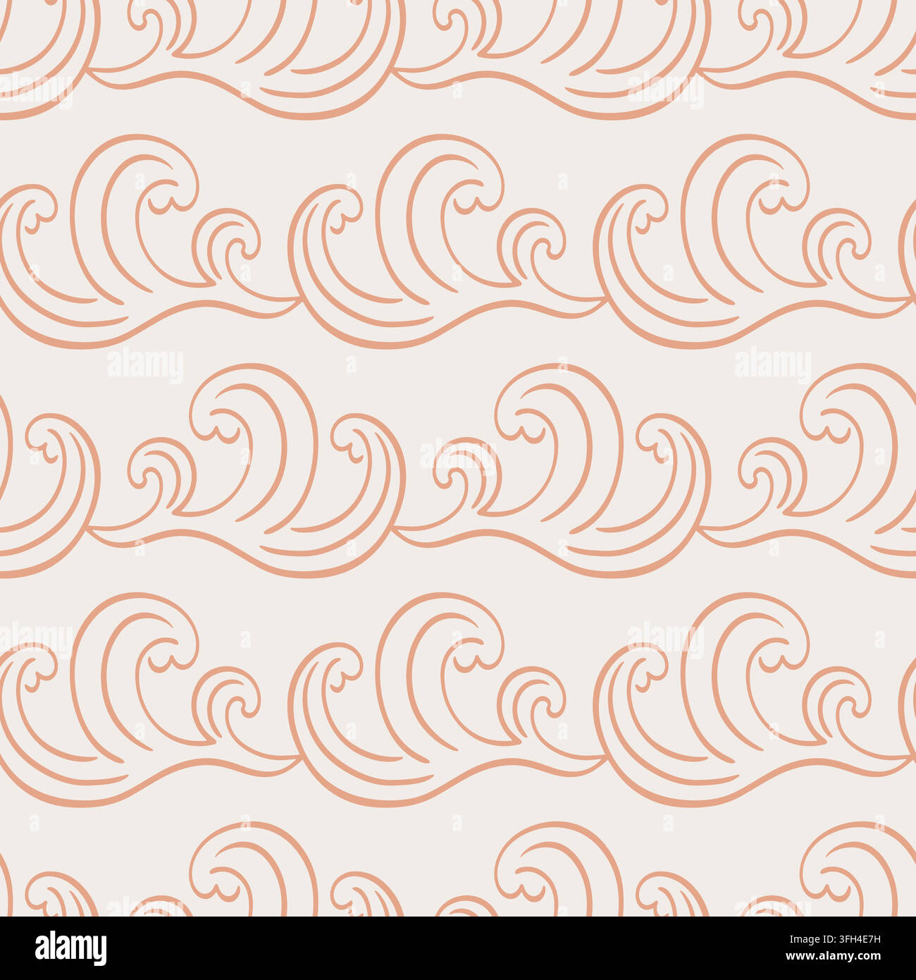 Soft Asian Seamless red pattern cloud waves Stock Vector