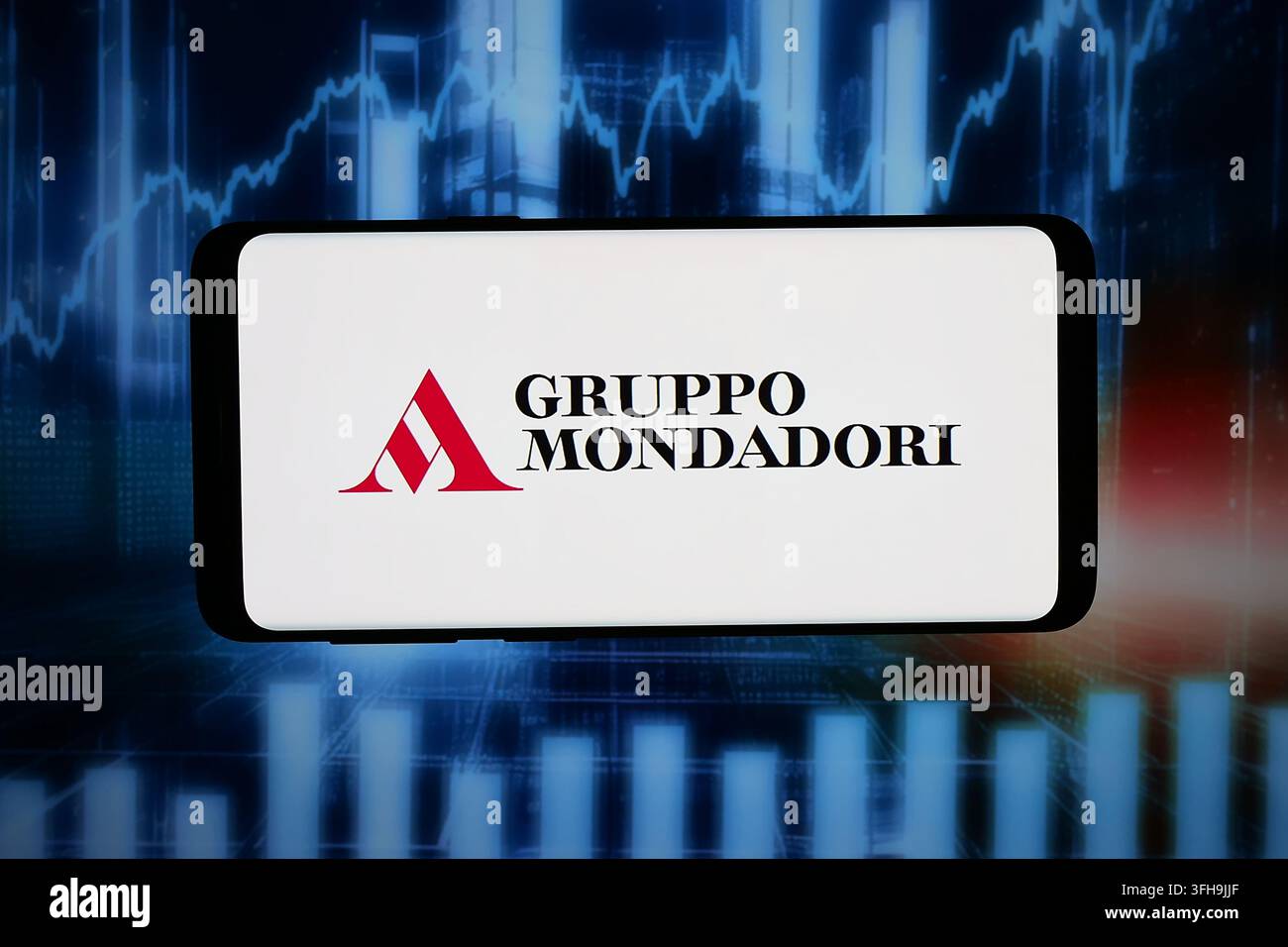 In this photo illustration, the logo of company Arnoldo Mondadori ...