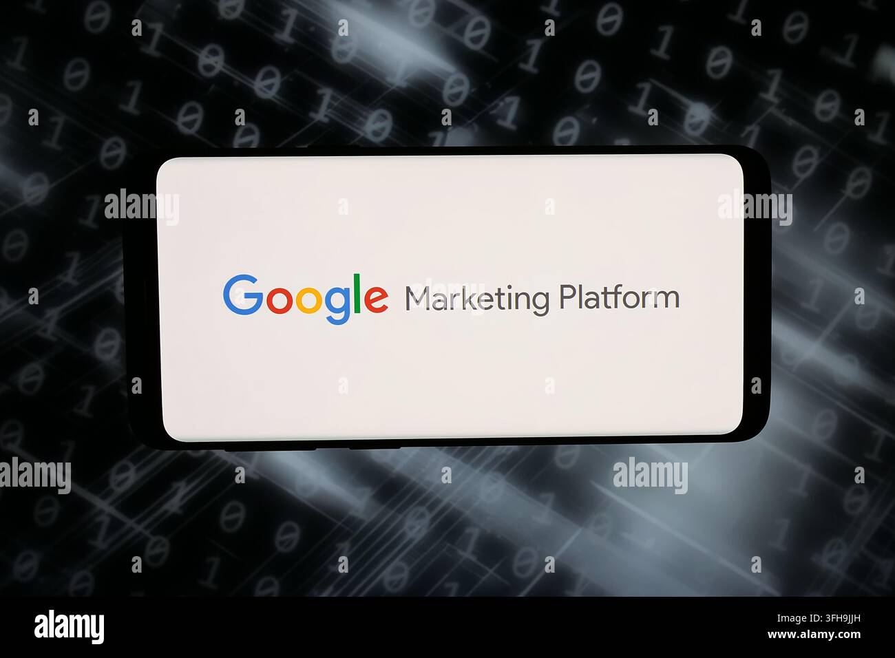 In this photo illustration, the logo of Google Marketing Platform is ...