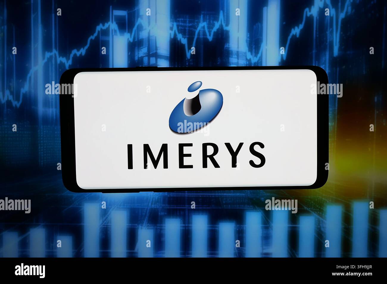 In this photo illustration, the logo of French mining company Imerys S ...