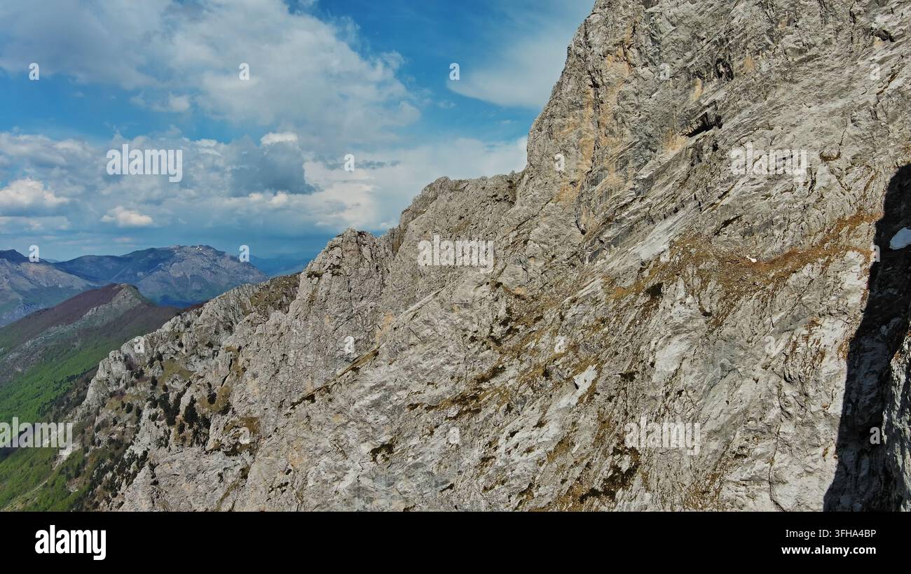 Rocky mountains aerial view Stock Photo
