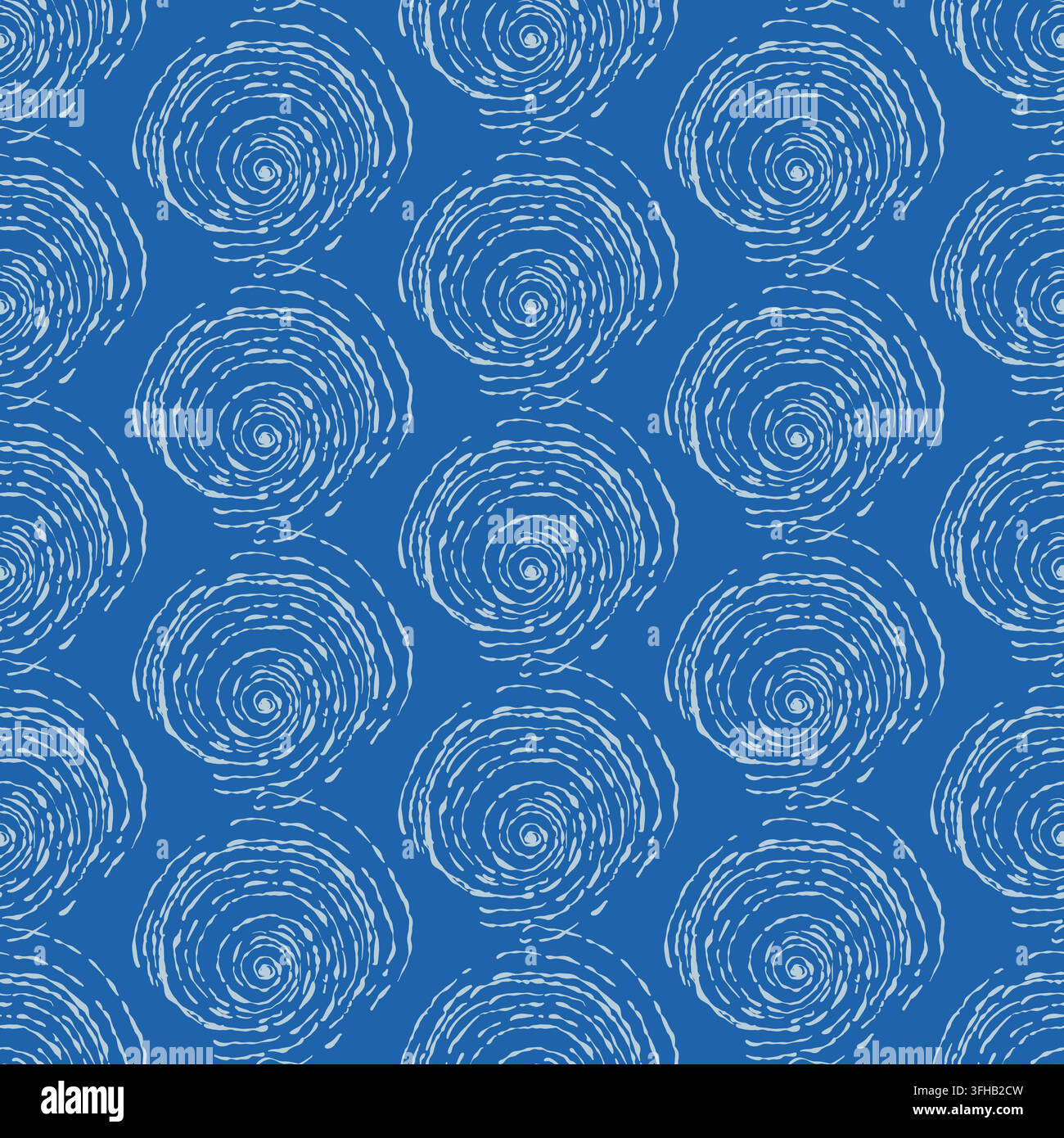 Seamless dark blue abstract pattern spiral circles Stock Vector