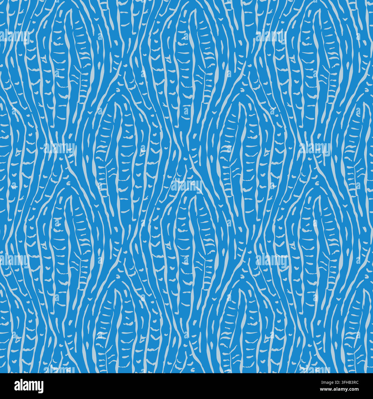 Seamless blue abstract pattern wavy stripes  Stock Vector
