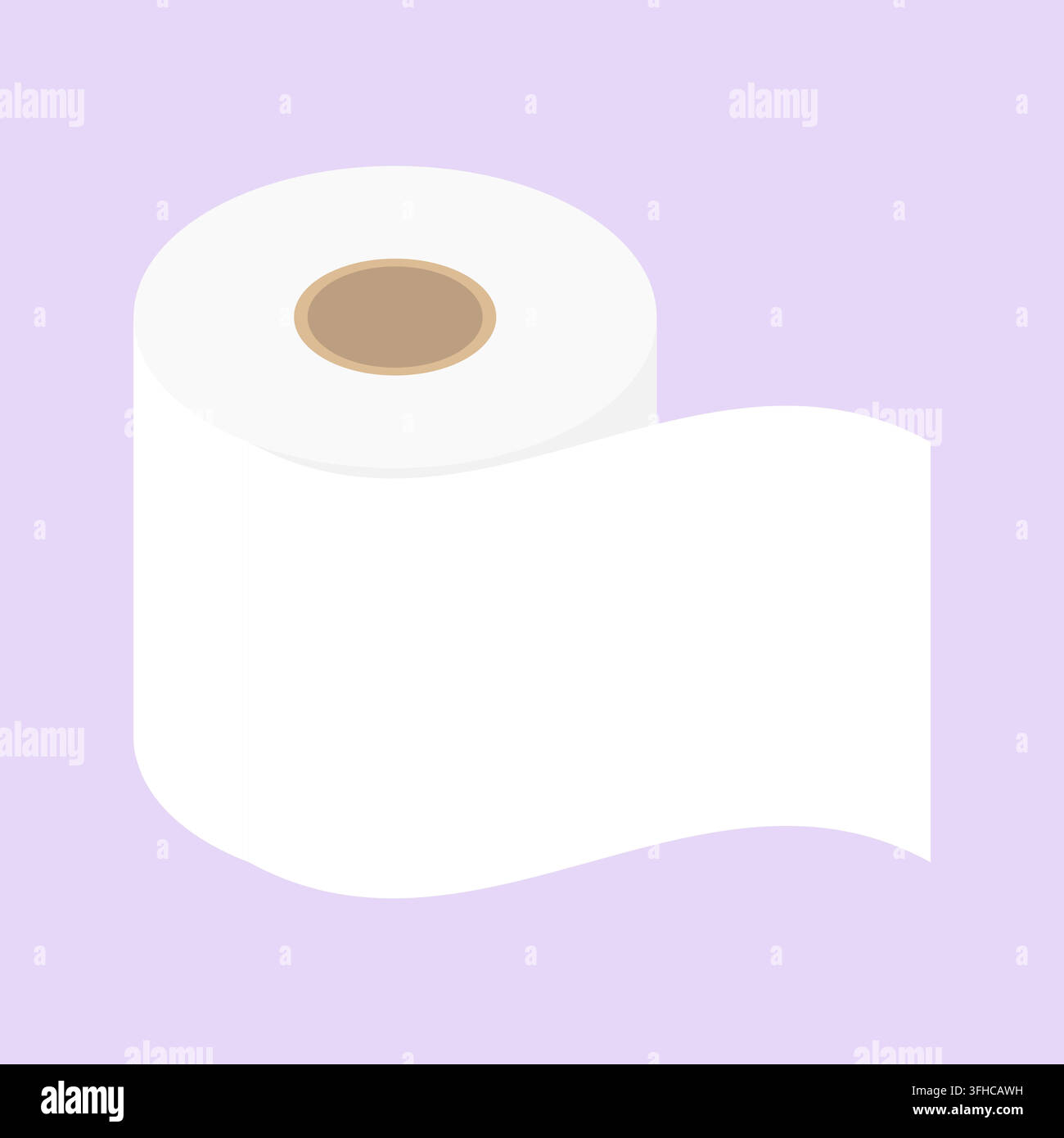 Toilet Paper Roll Vector Illustration Bathroom Tissue Icon Stock Vector