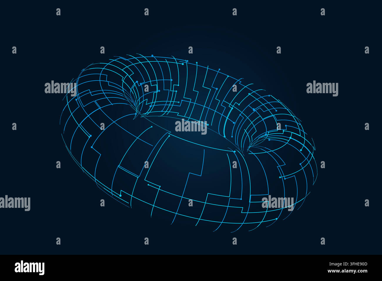 Wire Torus vector background with versatile graphic elements for microstock and commercial design projects. Stock Vector