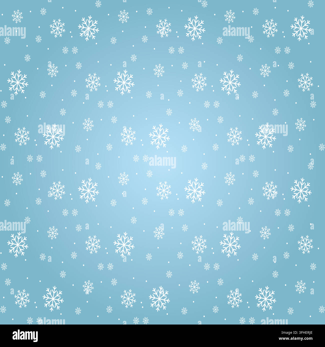 Winter snowflake seamless pattern on blue background Stock Vector
