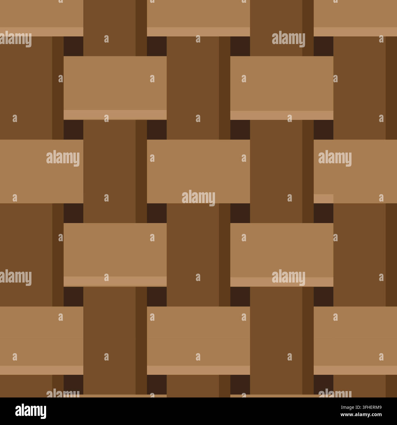 Seamless brown wooden woven texture pattern Stock Vector