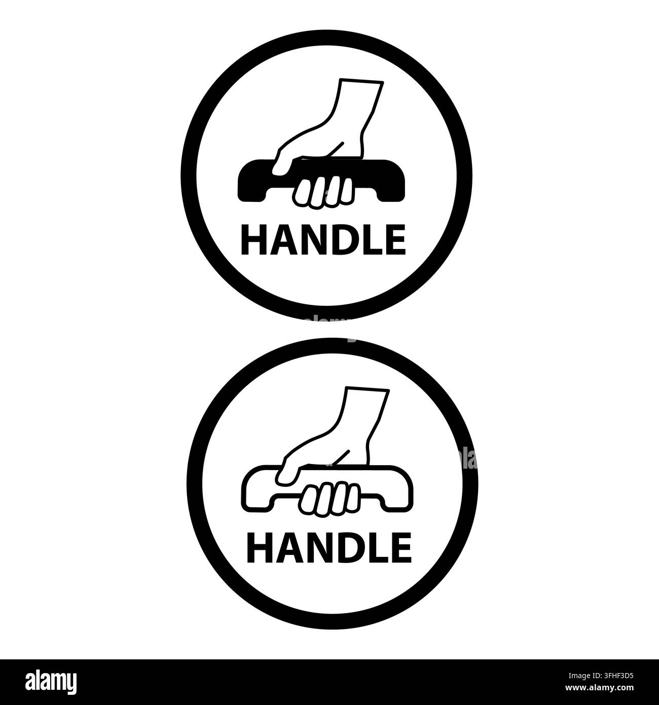Handle with care icon. Handle with care delivery badge sign. showing ...