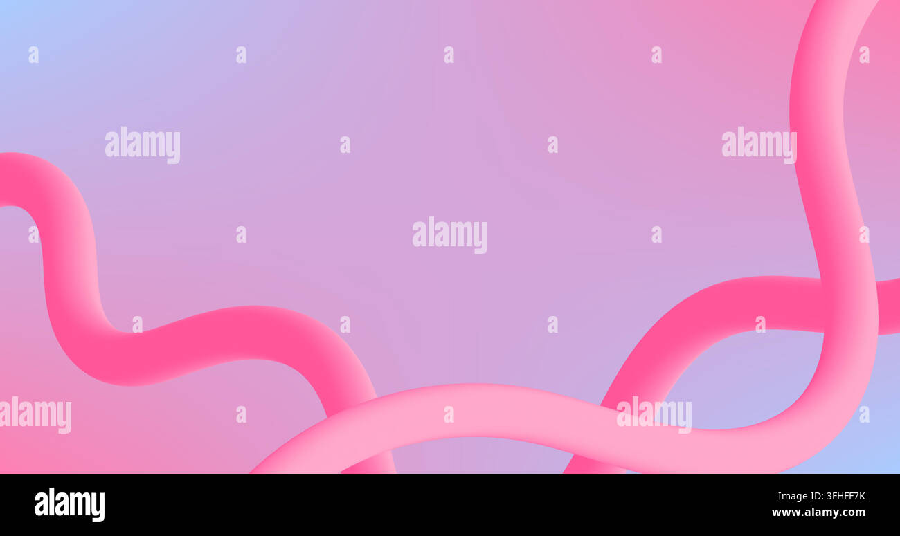 Pink Blue Gradient Abstract Background With Pink Wavy Lines Vector 
