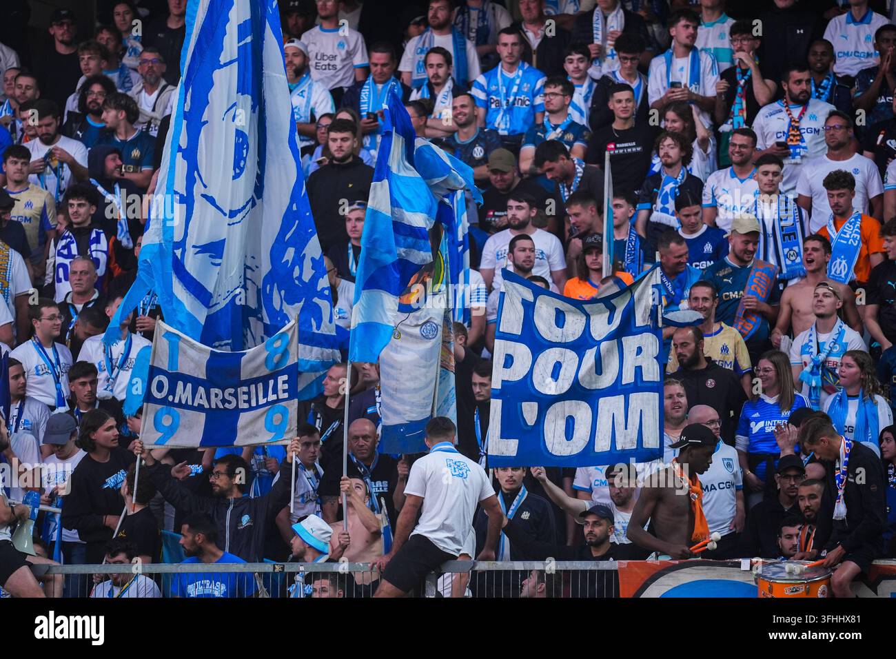 Fans Marseille prior the Ligue 1 McDonald's match between Rennes and ...
