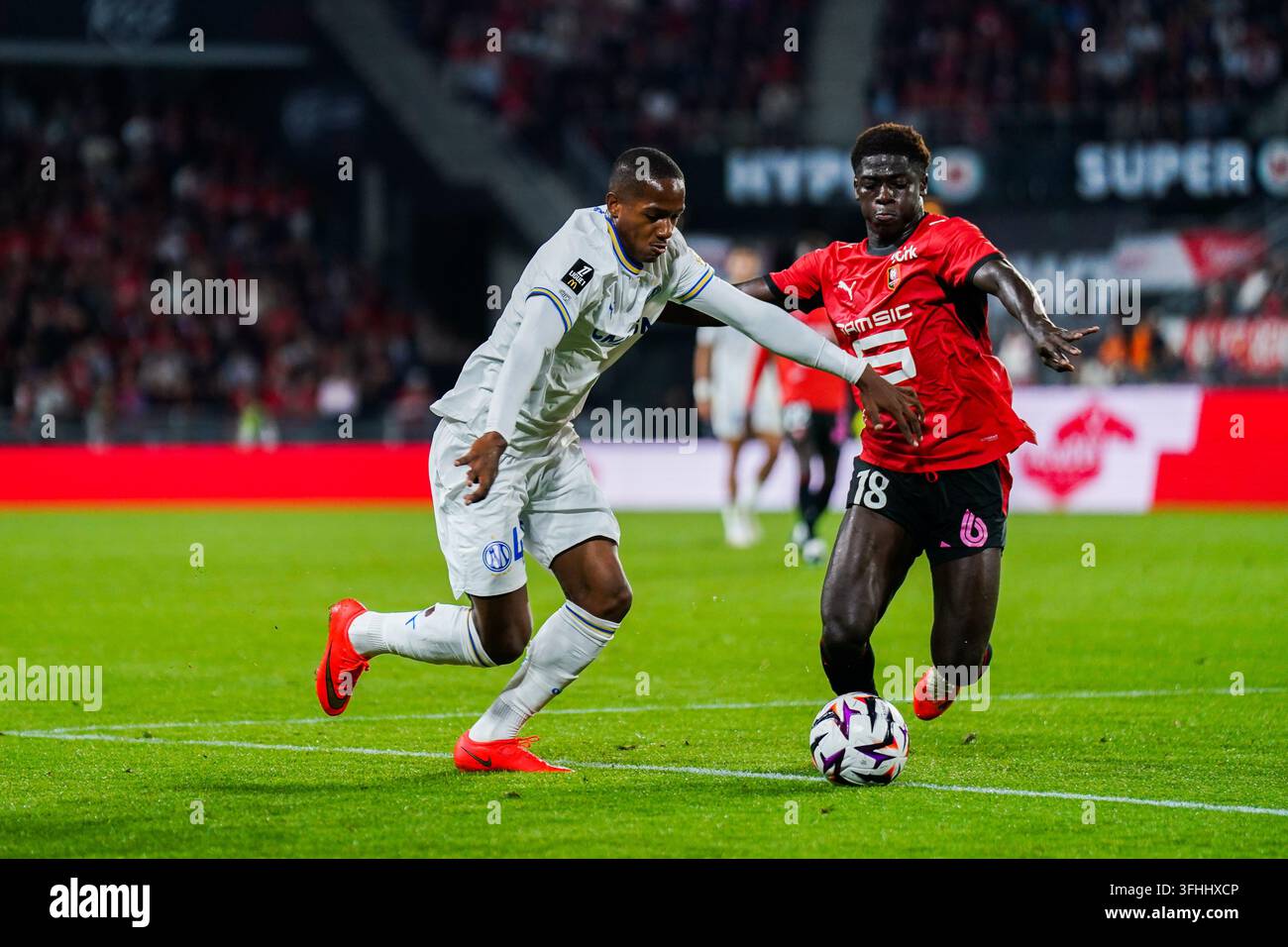 Tadjidine MMADI of Marseille and Mahamadou NAGIDA of Rennes during the ...