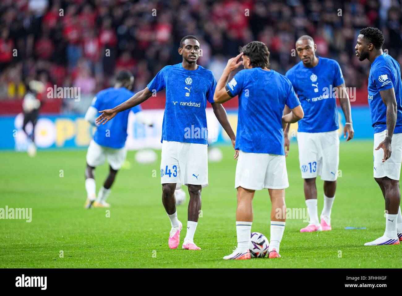 Tadjidine MMADI of Marseille and Derek CORNELIUS of Marseille during ...